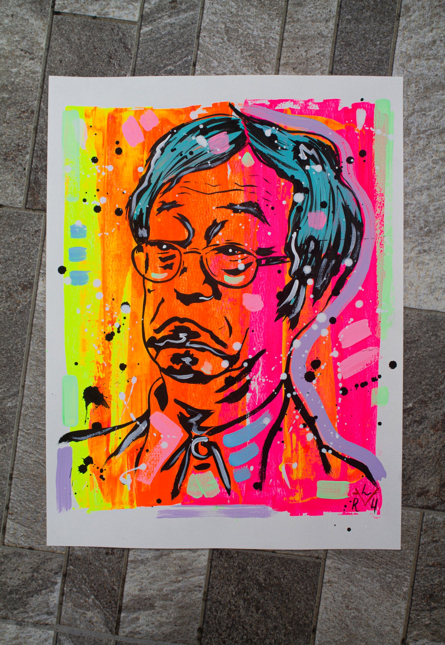 Nakamoto Myth — Orange & Electric Pink