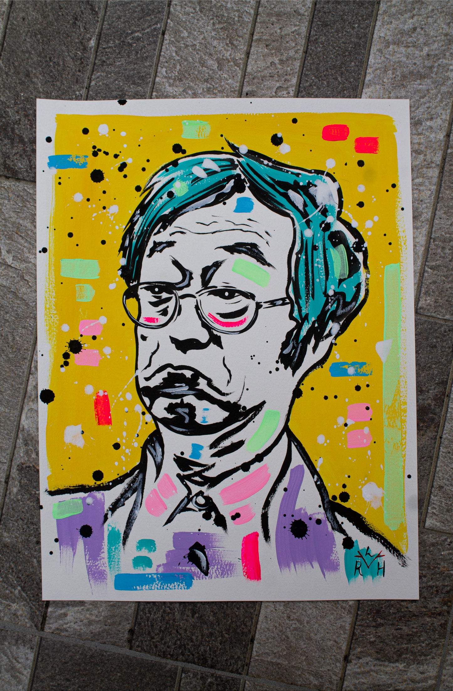 Nakamoto Myth — Yellow, Lilac & Turquoise