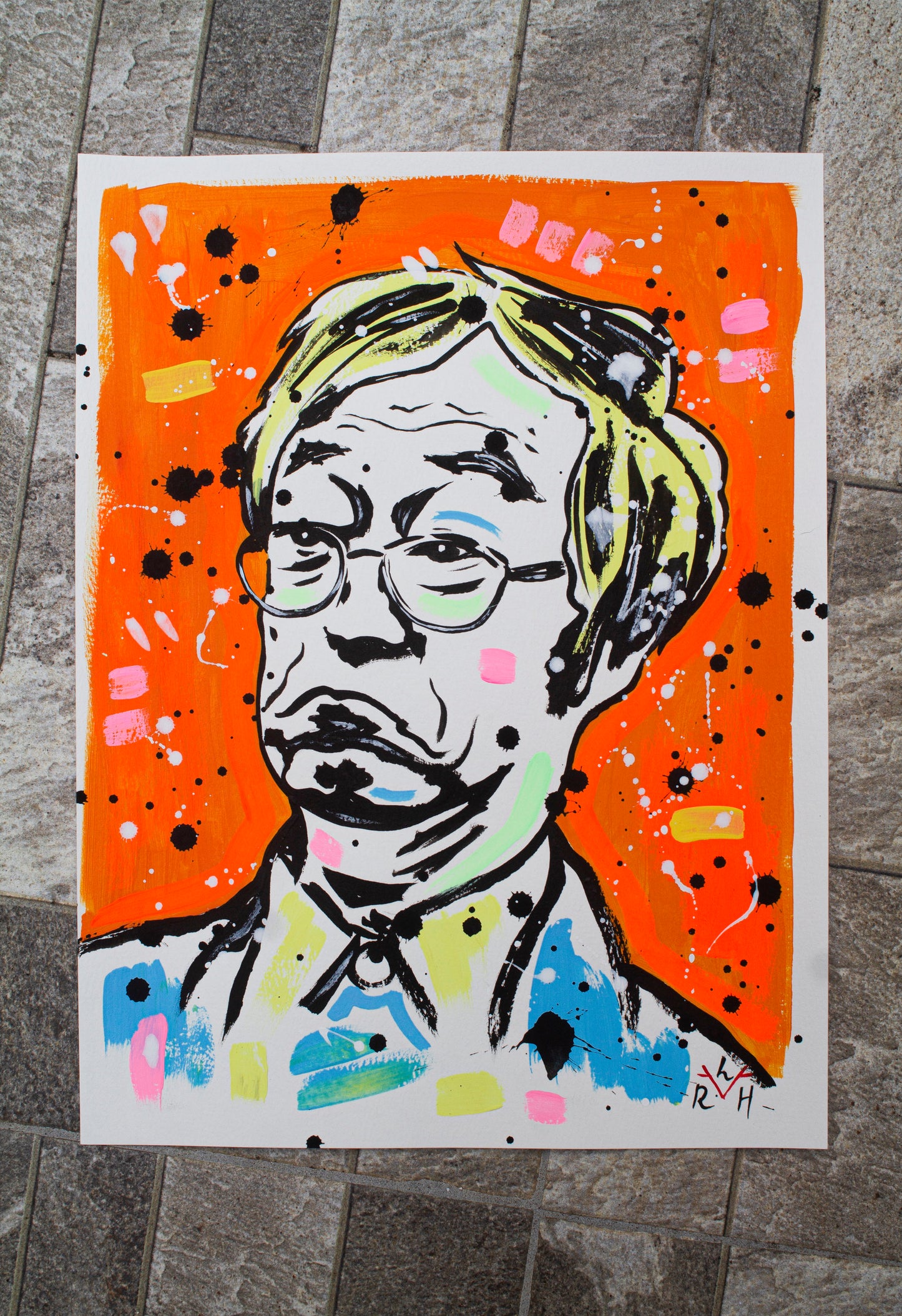 Nakamoto Myth — Orange & Sky Blue