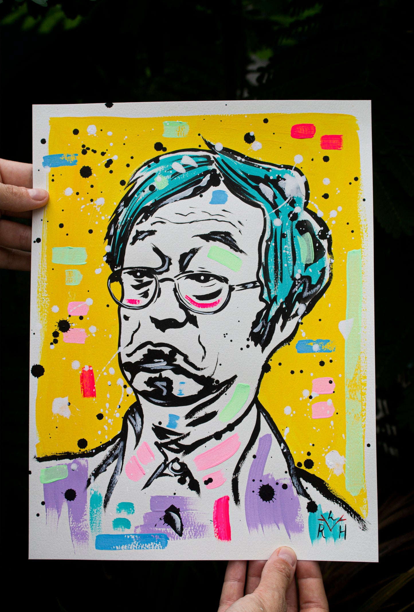 Nakamoto Myth — Yellow, Lilac & Turquoise