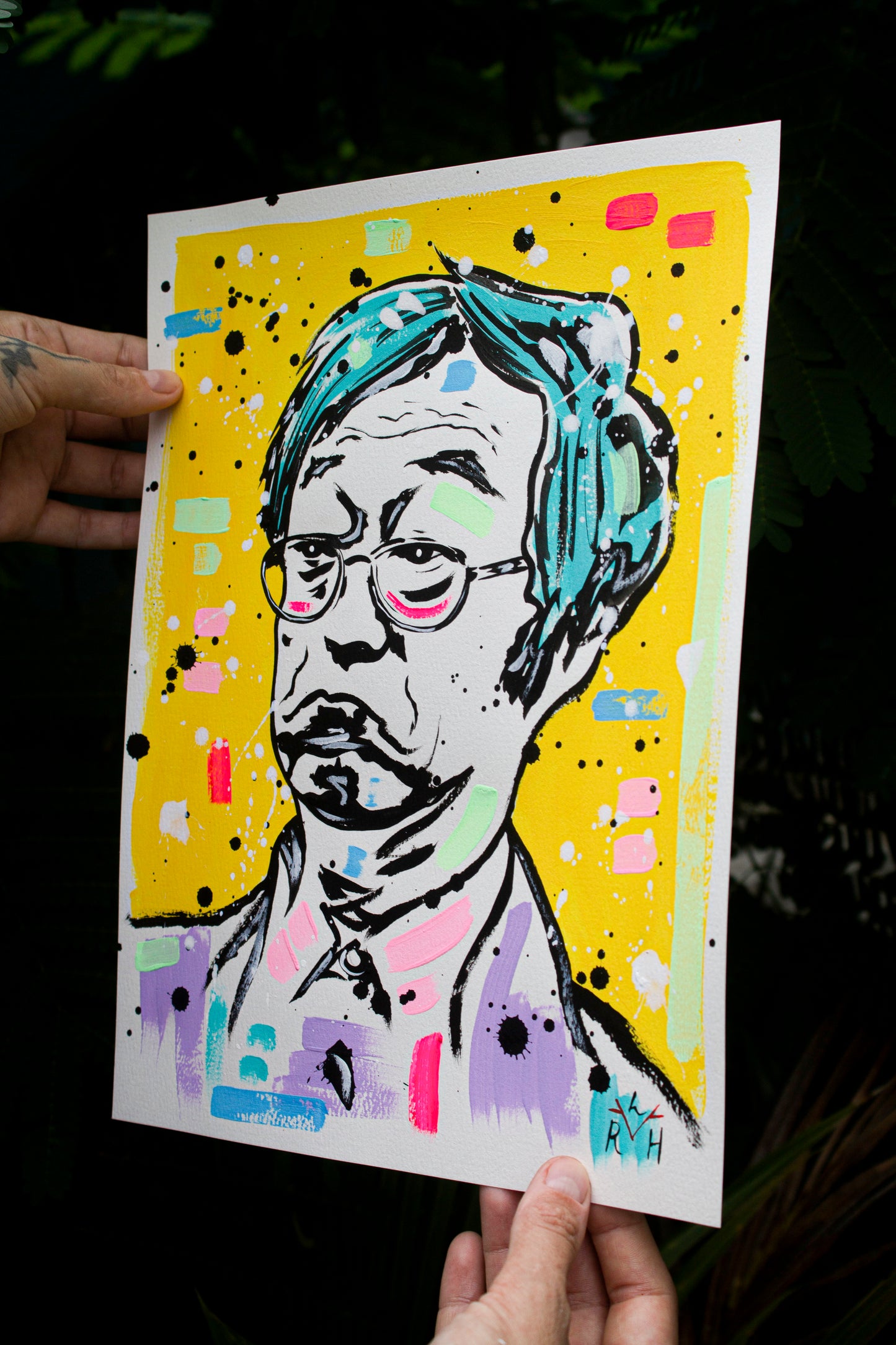 Nakamoto Myth — Yellow, Lilac & Turquoise