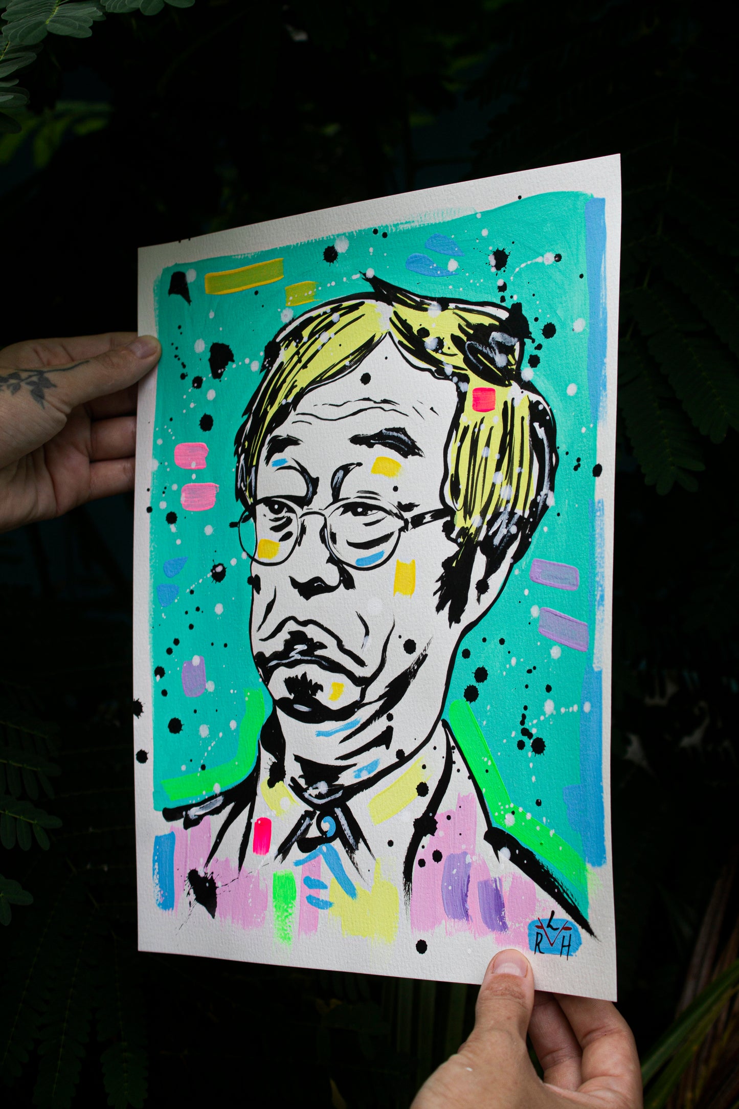 Nakamoto Myth — Turquoise & Light Yellow