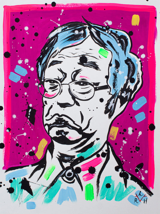 Nakamoto Myth — Fuchsia & Turquoise